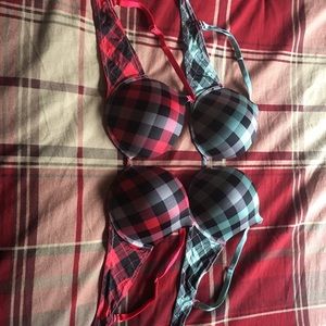 Victoria Secret Plaid Push-up Bras